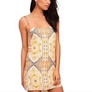 Bohemian Yellow and Orange Patterned Dress